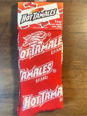 Sockopath Hot Tamales Brand One Size Unisex Crew Socks 1 Pair NWT